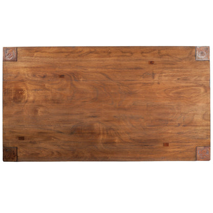 Shasta | Solid Wood Dining Table For 6, Modern Parsons Dining Table, Rectangular, Wooden, Plantation Mahogany Solids & Veneer, ORI-913-01 Brand: Alpine Furniture; Size: 72inW x  40inD x  30inH Weight: 136lb; Shape: Rectangular; Material: Plantation Mahogany Solids & Veneer