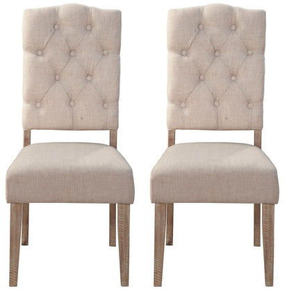 Newberry Dining Chair, Set of 2, Weathered Natural Color, Upholstered, Acacia Solids, 2068-02, Brand: Alpine Furniture, Size: 20inW x 25inD x 43inH, Material: Acacia Solids, Color: Weathered Natural Color