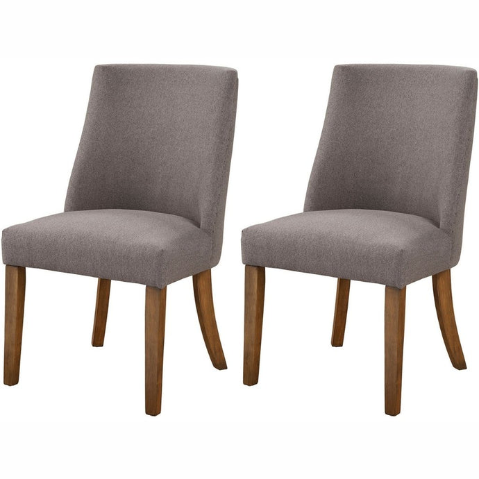 Kensington Dining Chair, Set of 2, Dark Grey Color, Upholstered, Solid Pine and Plywood,2668-12, Brand: Alpine Furniture, Size: 22inW x 18inD x 38.5inH, Seat height:  19in/ 48cm, Material: Solid Pine and Plywood, Color: Dark Grey Color