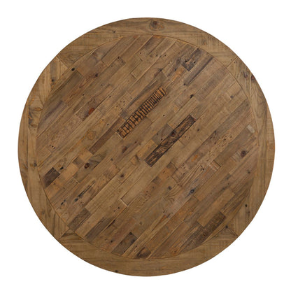 Kensington Solid Round Table, Contemporary Round Table For 6, Wooden Round Table Solid Pine Wood, Plywood, 2668-25