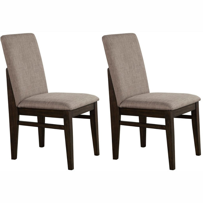 Olejo Dining Chair, Set of 2, Chocolate Color, Upholstered, Solid Pine and Plywood, 3315-02, Brand: Alpine Furniture, Size: 18inW x 24inD x 36.5inH, Material: Solid Pine and Plywood, Color: Chocolate Color