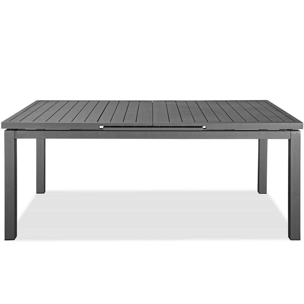 71"-94" x 43" Metal Extending Dining Table, Aluminum, 8 Seater, 372202