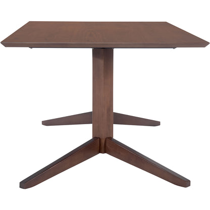 71" x 39" Modern Minimalist Dining Table, Dark Brown, Rectangular, Wood, 6 Seater, 386241