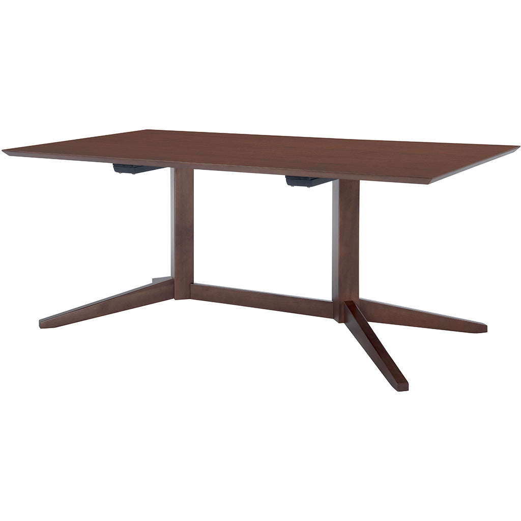 71" x 39" Modern Minimalist Dining Table, Dark Brown, Rectangular, Wood, 6 Seater, 386241