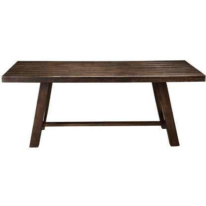 Alcott Solid Rectangular Table, Rectangular Table For 6,  Indoor Table, Solid Rubberwood, 8147-01; Brand: Alpine Furniture Size: 78inW x 40inD x 31inH; Weight: 144lb; Shape: Rectangular Material: Solid Rubberwood; Seating Capacity: Seats 4-6 people; Color: Tobacco