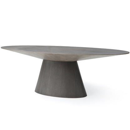 Gray 6 Seater Oval Table, Grey Oak Veneer DT1474-GRY Brand: Whiteline Modern Living Size: 95inW x 43inD x 30inH; Weight: 161lb; Shape: Oval Material: Wood; Seating Capacity: Seats 4-6 people; Color: Grey Oak Veneer