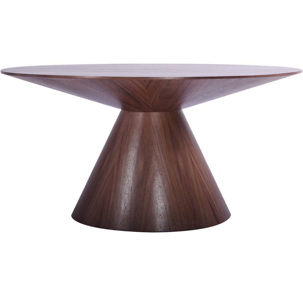 Norfolk | Modern Round Dining Table For 6, MDF with Walnut Veneer, DT1609-WLT