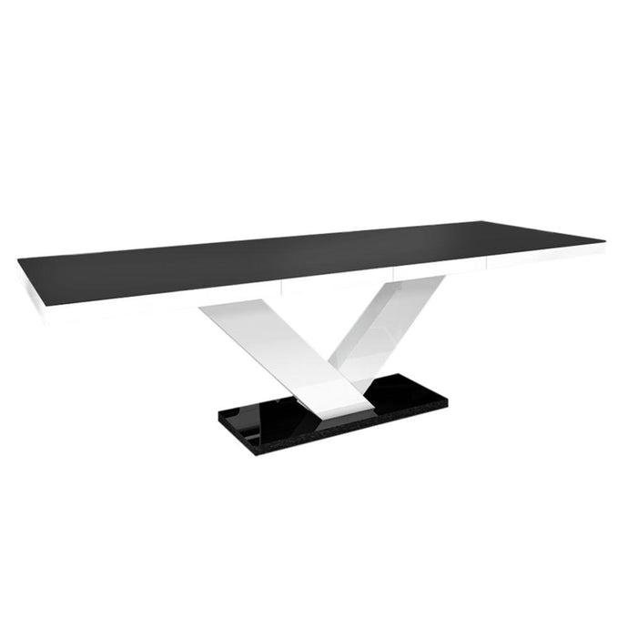 Victoria | Double Drop Leaf Extendable Dining Table, Rectangular, 10, HU0003 Brand: Maxima House Size: 63inW x  35inD x  30inH Extended (1 extension): 82inW x  35inD x  30inH Extended (2 extensions): 101inW x  35inD x  30inH, Weight: 183lb, Shape: Rectangular
