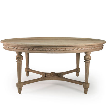 Houston | Large Round Dining Table For 6, Antique Design, Sturdy Wood, Elm & Plywood, LI-S9-25-15 Brand: Zentique, Size: 70inW x 58inD x 31inH,  Weight: 118lb, Shape: Round Material: Elm & Plywood, Seating Capacity: Seats 4-6 people , Color: Brown