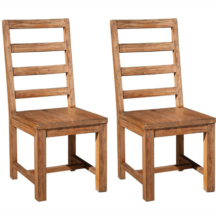 Shasta Dining Chair, Set of 2, Natural Wood Color, Mahogany Solids & Veneer, ORI-913-02, Brand: Alpine Furniture, Size: 21.5inW x 18.5inD x 41inH, Seat height:  18.5in/ 47cm ,Material: Plantation Mahogany Solids & Veneer, Color: Natural Wood Color