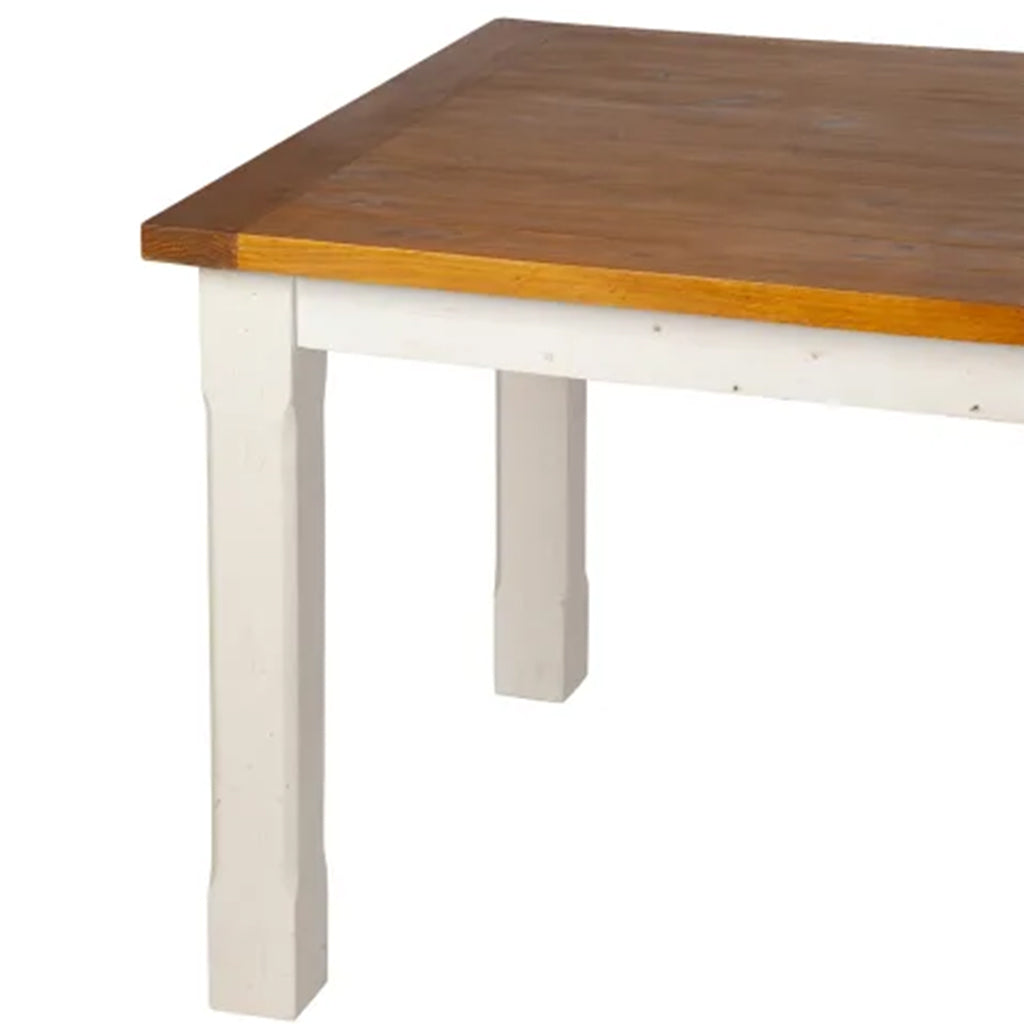 Sullivan | 72"-90" Pine Extendable Dining Table, White Legs, 8 Seater, RPM-T08-32