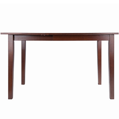 Winsome Perrone Drop Leaf Dining Table, Rectangular, Walnut, 94831 Size: 47.72inW x 30.16inD x 29.13inH; Weight: 52lb; Shape: Rectangular Material: Walnut; Seating Capacity: Seats 4-6 people; Color: Dark wood color