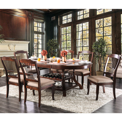 Gemini 78 inch Oval Dining Table, Extendable Wooden, Seater