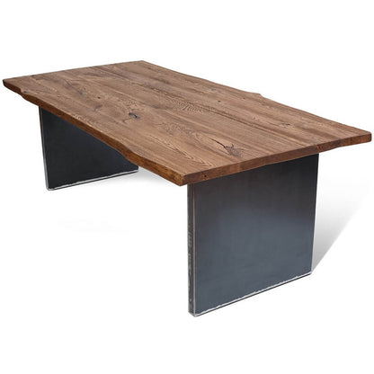 Natural Line B | Live Edge Dining Table, Metal Legs, 6 Seater, SCANDI038