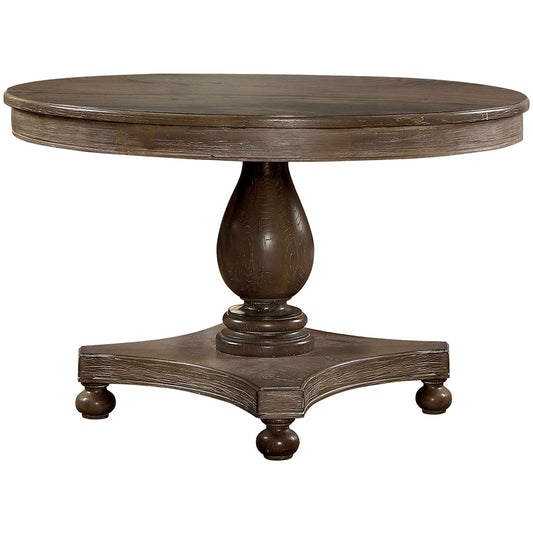 Pearse | 48 Round Wood Dining Table, Oak Finish, 4 Seater, IDF-3872RT