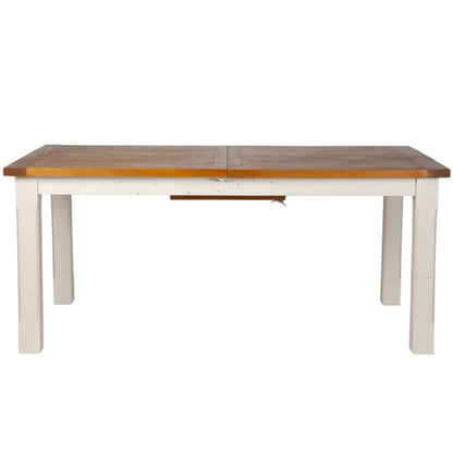 Sullivan | 72"-90" Pine Extendable Dining Table, White Legs, 8 Seater, RPM-T08-32