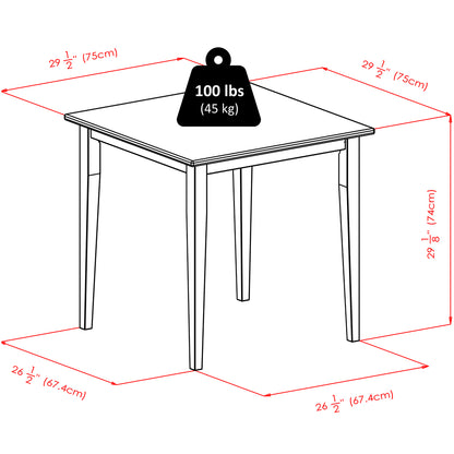 Winsome Groveland | Wooden Dining Table For Small Spaces, 34130 Size: 29.53inW x 29.53inD x 29.13inH; Weight: 33lb; Shape: Square Material: Oak Wood Finish; Seating Capacity: Seats 2-4 people; Color: Light wood color