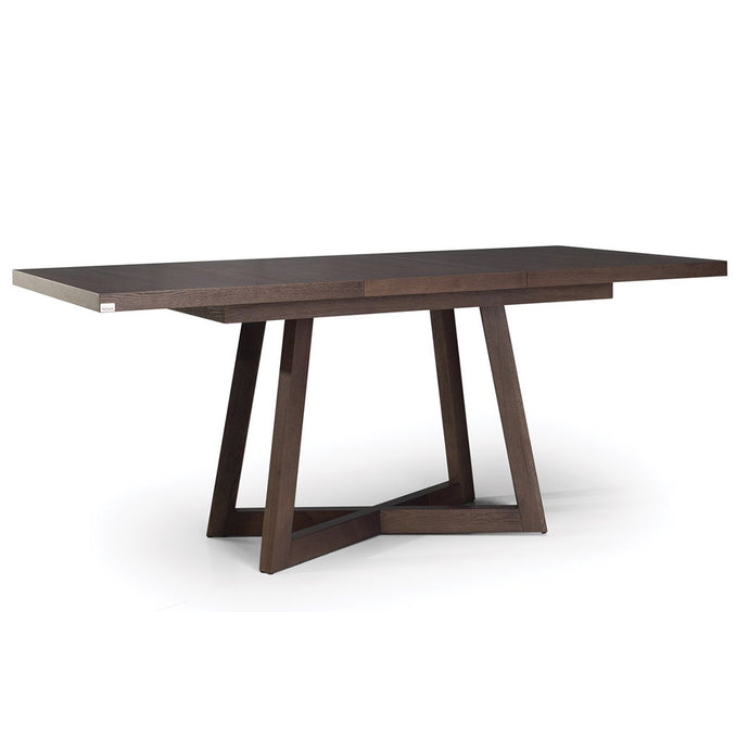 Brish | 6 Person Dining Table, Beech, Rectangular, Solid Extendable, DT0011 Brand: Maxima House Size: 55.1inW x  33inD x  30inH, Extended: 74.8inW x 33inD x  30inH, Weight: 110.2lb, Shape: Rectangular  Material: Beech Wood, Seating Capacity: Seats 4-6 people, Color: Dark Wood Color