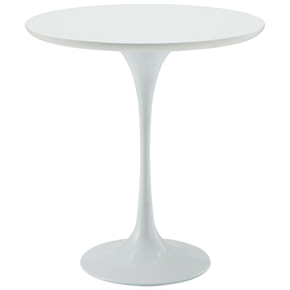 Lippa | White Round Wooden End Table, EEI-271-WHI