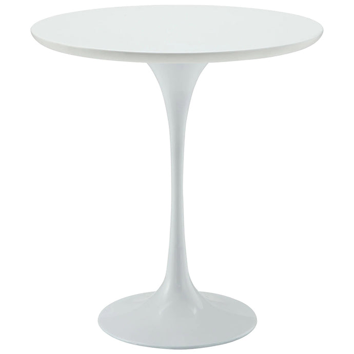 Lippa | White Round Wooden End Table, EEI-271-WHI