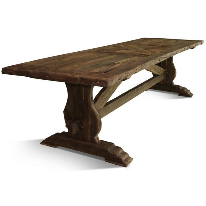 Roldvin | Solid Oak Trestle Dining Table, Rectangular, 8 Seater, SCANDI078
