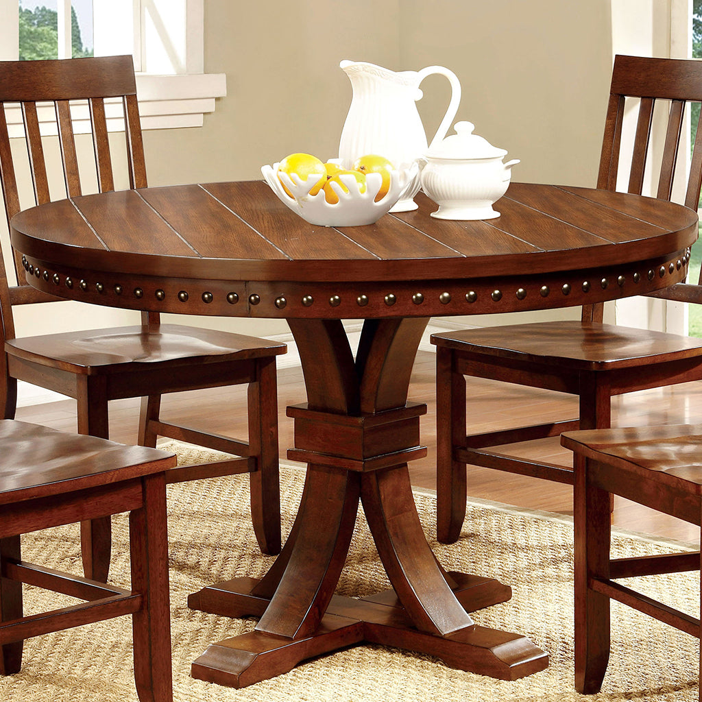 Round Rug For 48 Table Monte | 48 inch Round Table, Solid Wood, Dark Oak Finish, IDF-3437RT ...