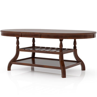 Gemini | 78 inch Oval Dining Table, Extendable Wooden, 8 Seater, IDF-3626T