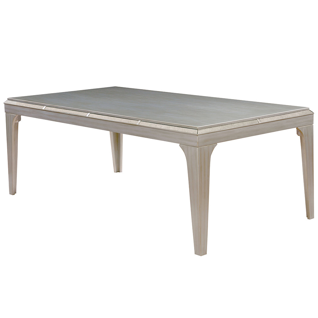 84" x 42" Sia | Silver Wood Table, Solid, 6 Seater, IDF-3020T