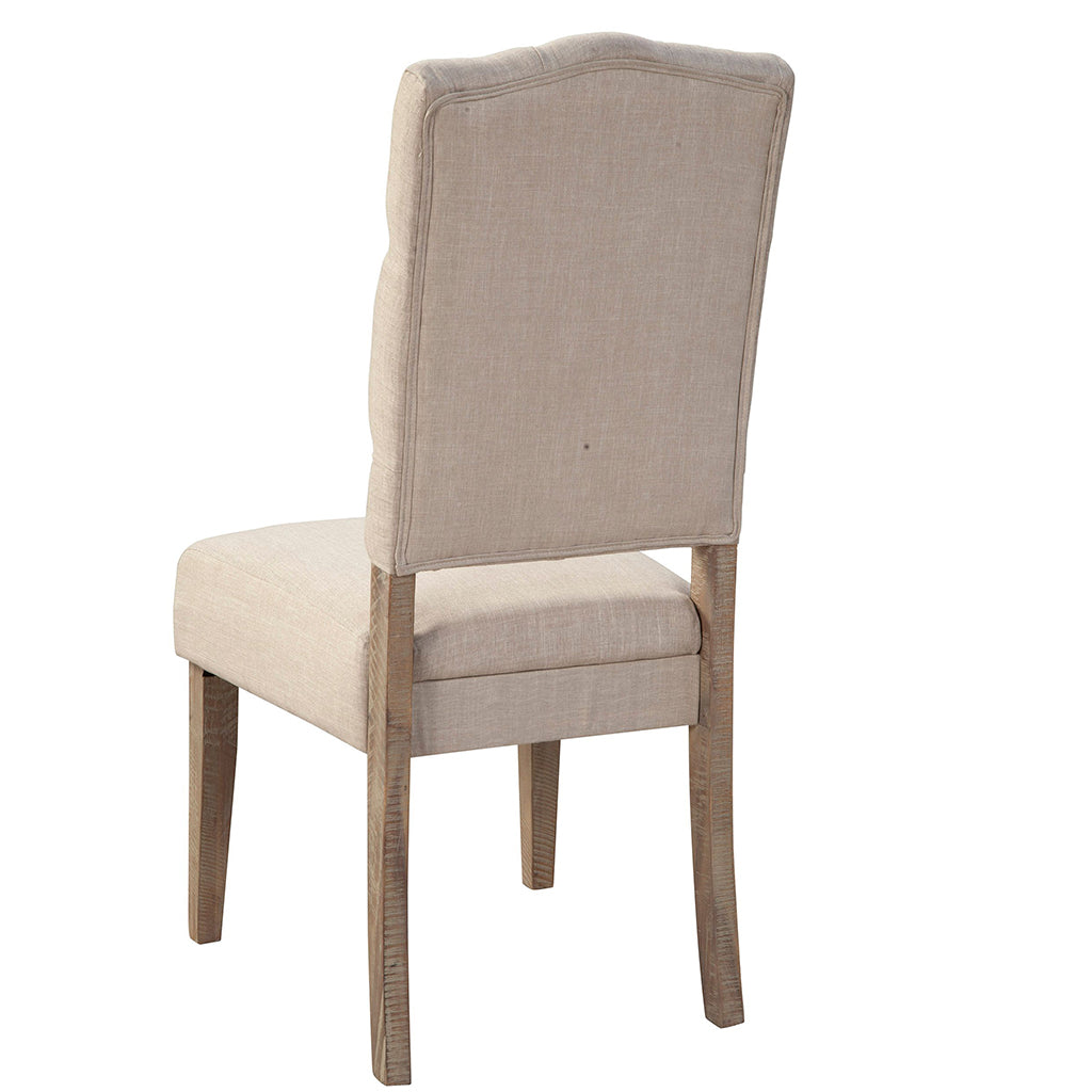 Newberry Dining Chair, Set of 2, Weathered Natural Color, Upholstered, Acacia Solids, 2068-02, Brand: Alpine Furniture, Size: 20inW x 25inD x 43inH, Material: Acacia Solids, Color: Weathered Natural Color