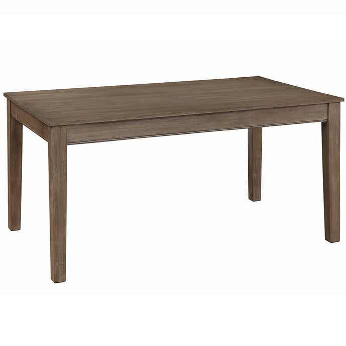 Transitional Style Dining Table with Two Drawers, Rectangular, Wooden, Brown, BM220935 Size: 60inW x 37inD x 30.25inH, Weight: 79.5lb; Shape: Rectangular; Material: Solid Wood and Veneer, Chemicals: Formaldehyde; Seating Capacity: Seats 4-6 people; Color: Brown