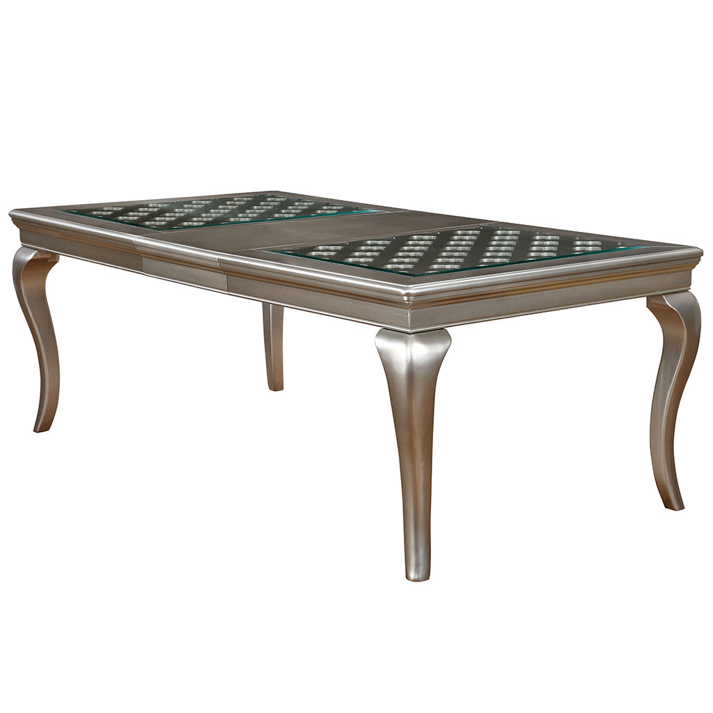 84" Mora | Elegant Glass Dining Table, Solid, 8 Seater, IDF-3219T