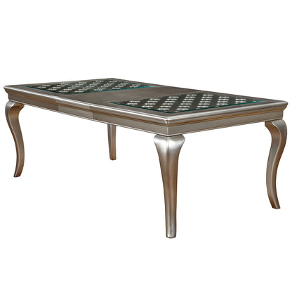 84" Mora | Elegant Glass Dining Table, Solid, 8 Seater, IDF-3219T
