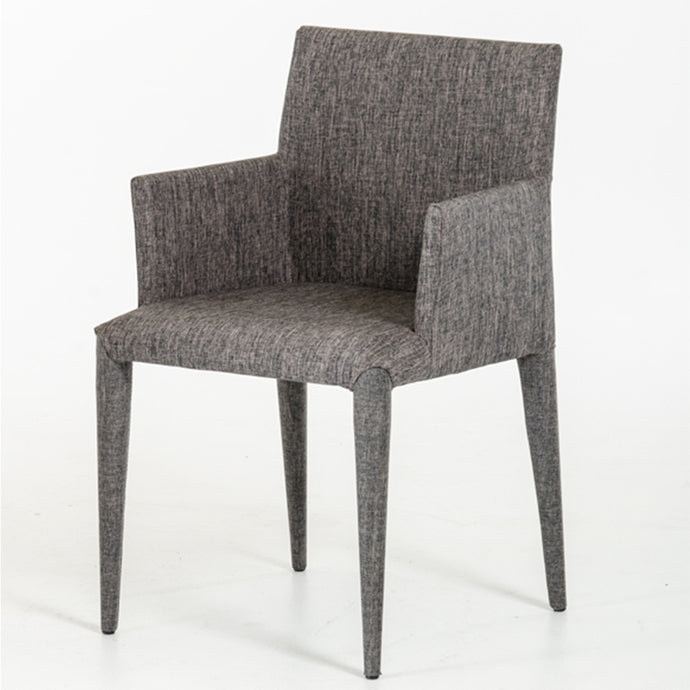 Gray Fabric & Metal Dining Chair