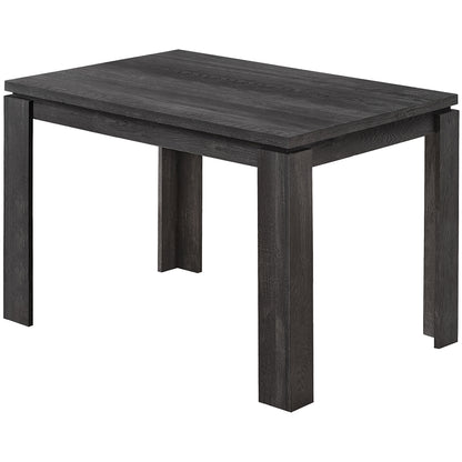 47" Black 6 Seater Dining Table, Rectangular, Reclaimed Wood, 4512839526003 Brand: Homeroots, Size: 47.25inW x  31.5inD x  30.5inH, Weight: 44lb, Shape: Rectangular, Material: Reclaimed Wood, Oak Finish, Seating Capacity: Seats 2-4, Color: Black