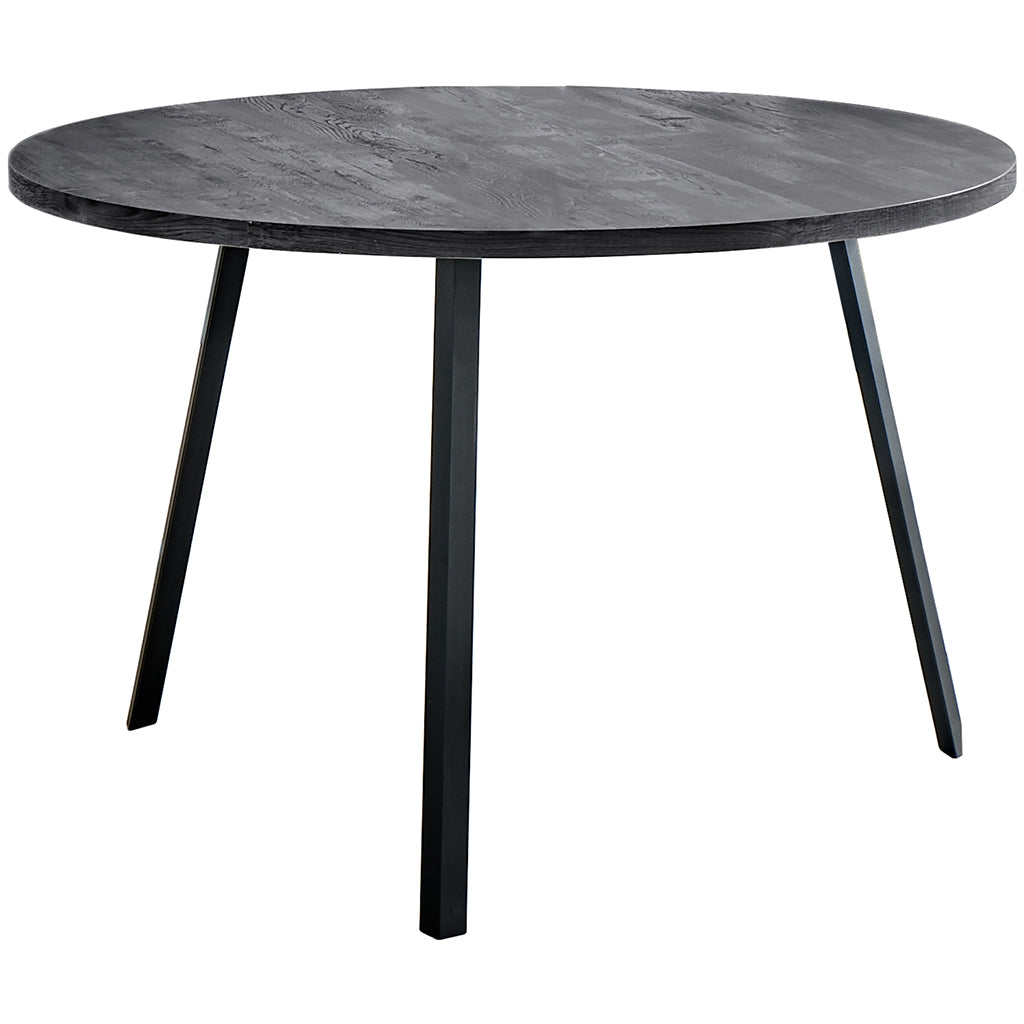 47 Reclaimed Wood Small Round Dining Table, 4 Seater, Metal Legs, 4512822897981 Brand: Homeroots, Size: 47.25inW x 47.25inD x 29.5in, Weight: 48lb, Shape: Round, Material: Top: Reclaimed Wood, Legs: Metal, Seating Capacity: Seats 2-4 people, Color: Black