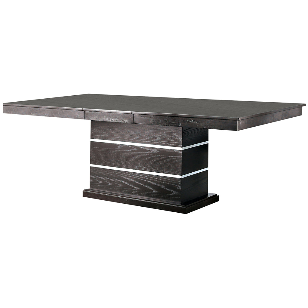 84" Faluca | Chrome and Wood Dining Table, Leaf Extension, 8 Seater, IDF-3337T