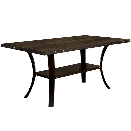 70" Caiti | Wooden Table With Shelf Underneath, Solid, 6 Seater, IDF-3323T