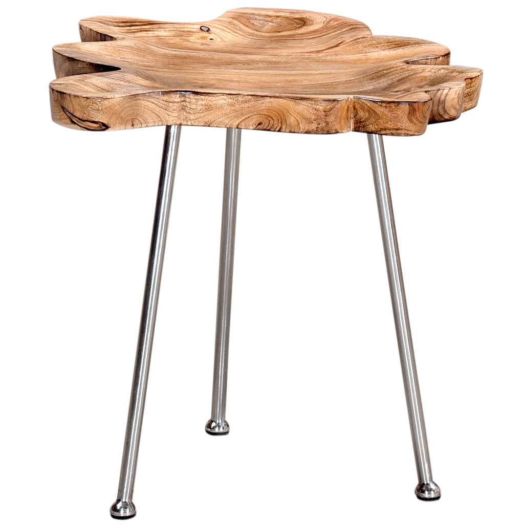 Pari |  Mango Wood Metal Legs End Table, 501-515CH