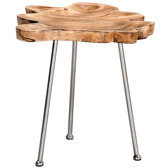 Pari |  Mango Wood Metal Legs End Table, 501-515CH