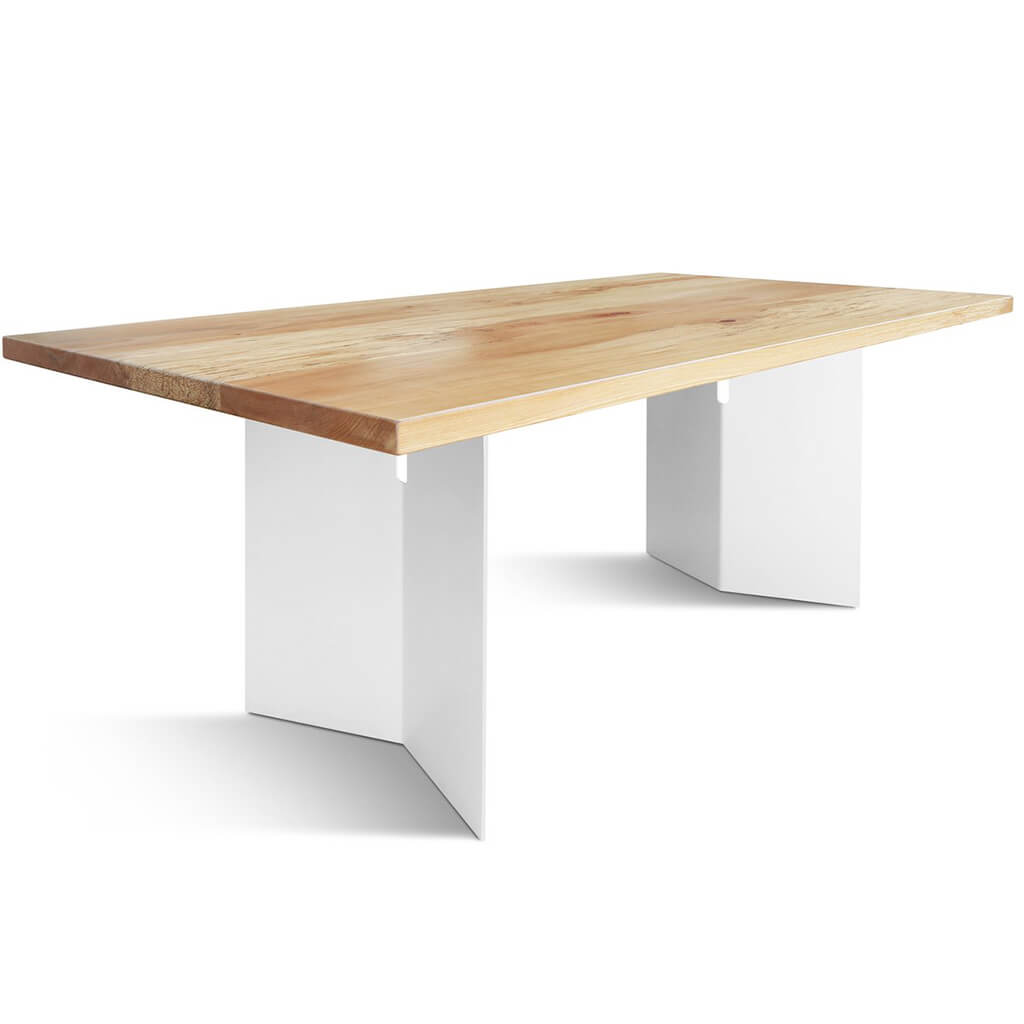 Aiwe | Light Wood Table With Metal Legs, 8 Seater, SCANDI046