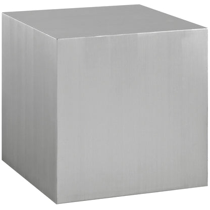 Cast |  Square Silver Steel End Table, EEI-2097-SLV