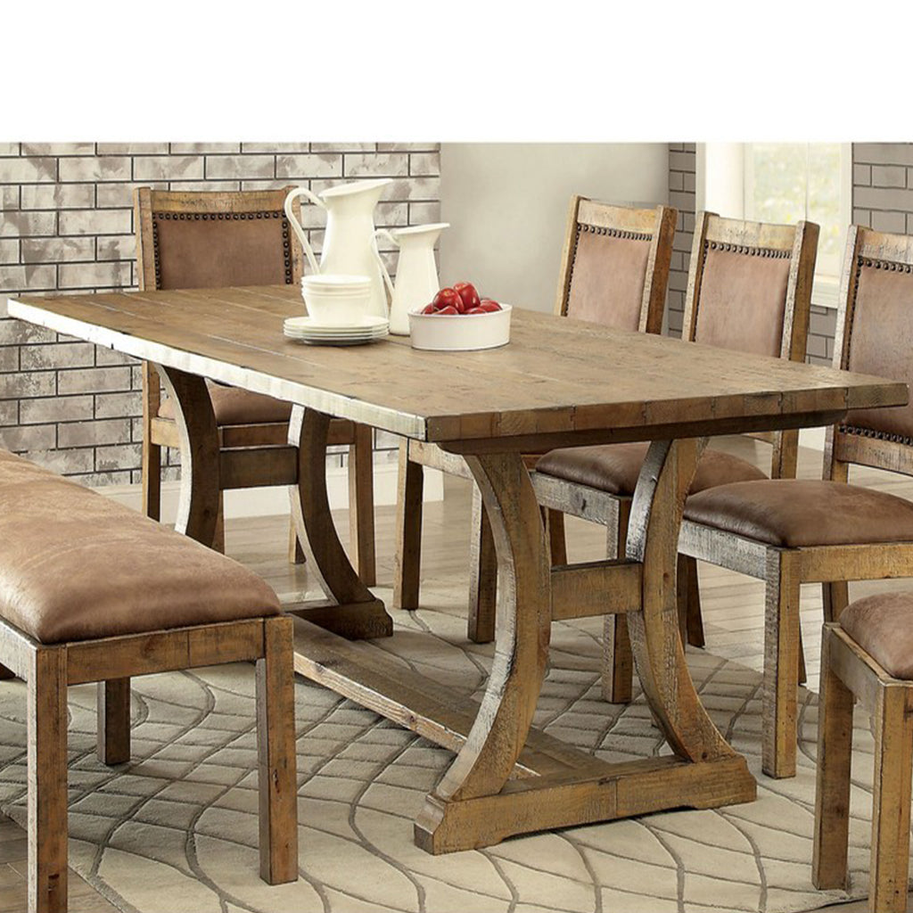 Lyon | 96 inch Rectangular Dining Table, Solid Wood, 8 Seater, IDF-3829T