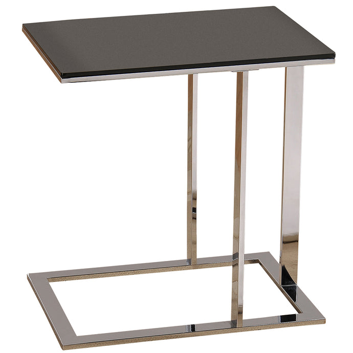 Mod | Glass Tall Corner Accent Table, Chrome Finish, 501-410