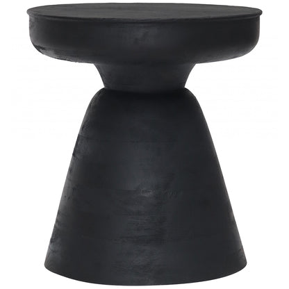 Sage | Black Mango Wood Round End Table, 394597