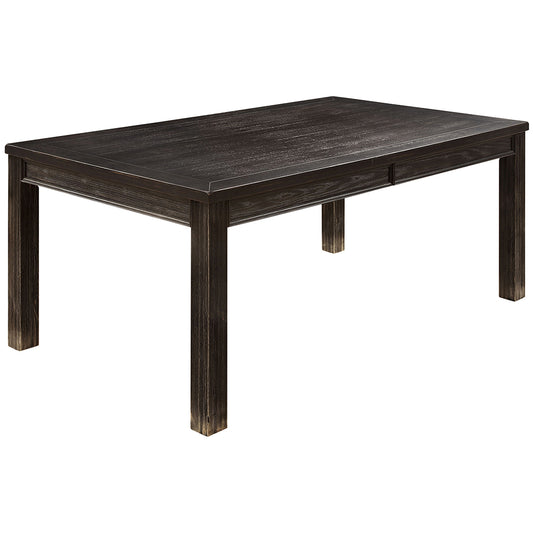 Lubbers | 84 inch Rectangular Dining Table, Leaf Extension, IDF-3324BK-T-84