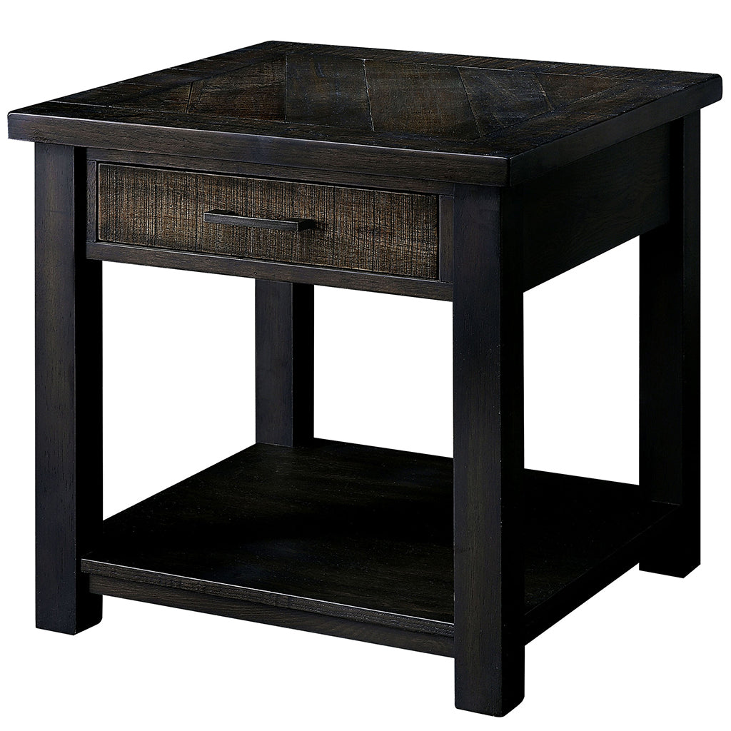 24" Venela | 1-Drawer End Wood Table, Oak Finish, IDF-4123E