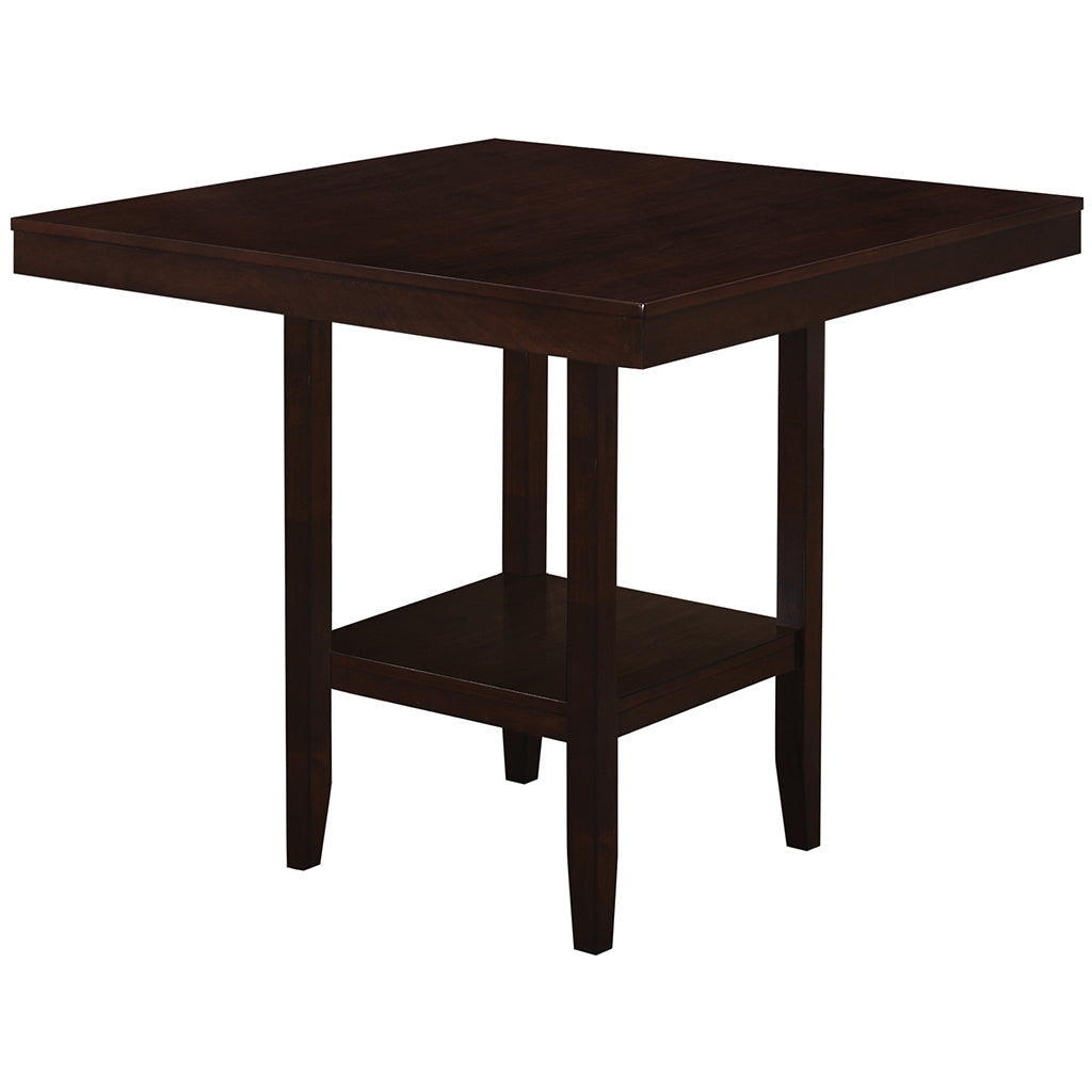 42 Inch Square Wooden Table For 4, Solid Wood & Veneer, Dark Brown, 4512839707747 Brand: Homeroots, Size: 42inW x 42inD x 36inH, Weight:  68lb, Shape: Square, Material: Solid wood, Seating Capacity: Seats 2-4 people, Color: Dark Brown