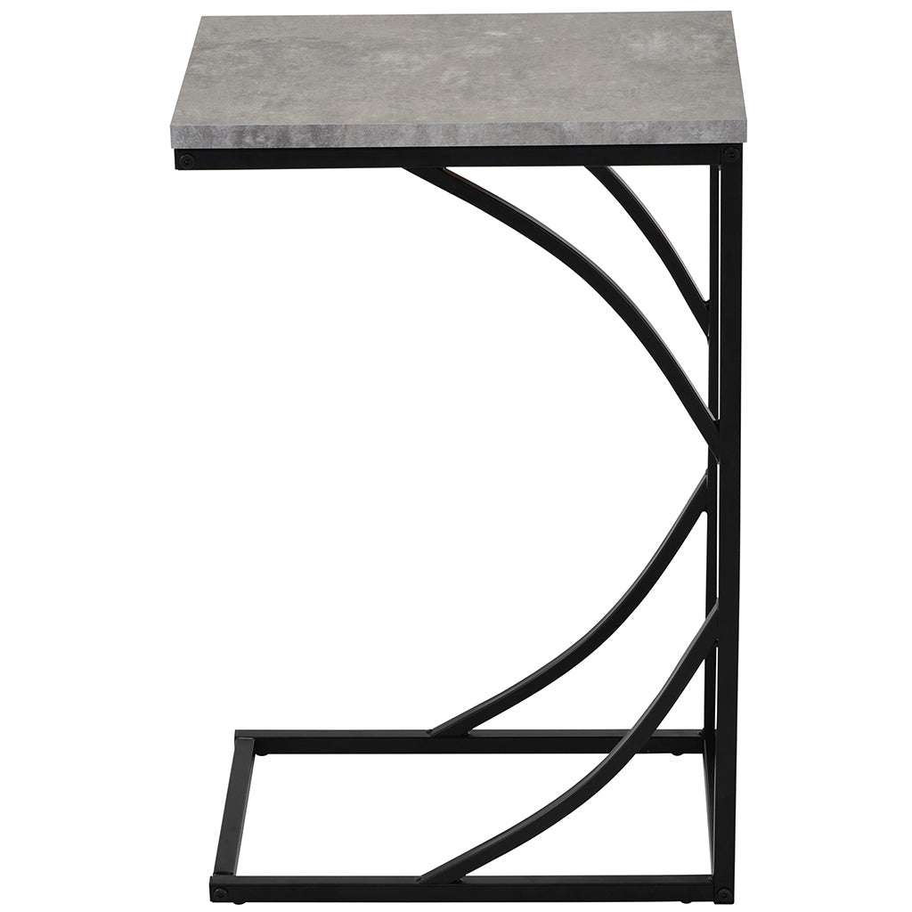Darcy | Gray Corner Accent Table, MDF Top, Metal Base, 501-288CMT