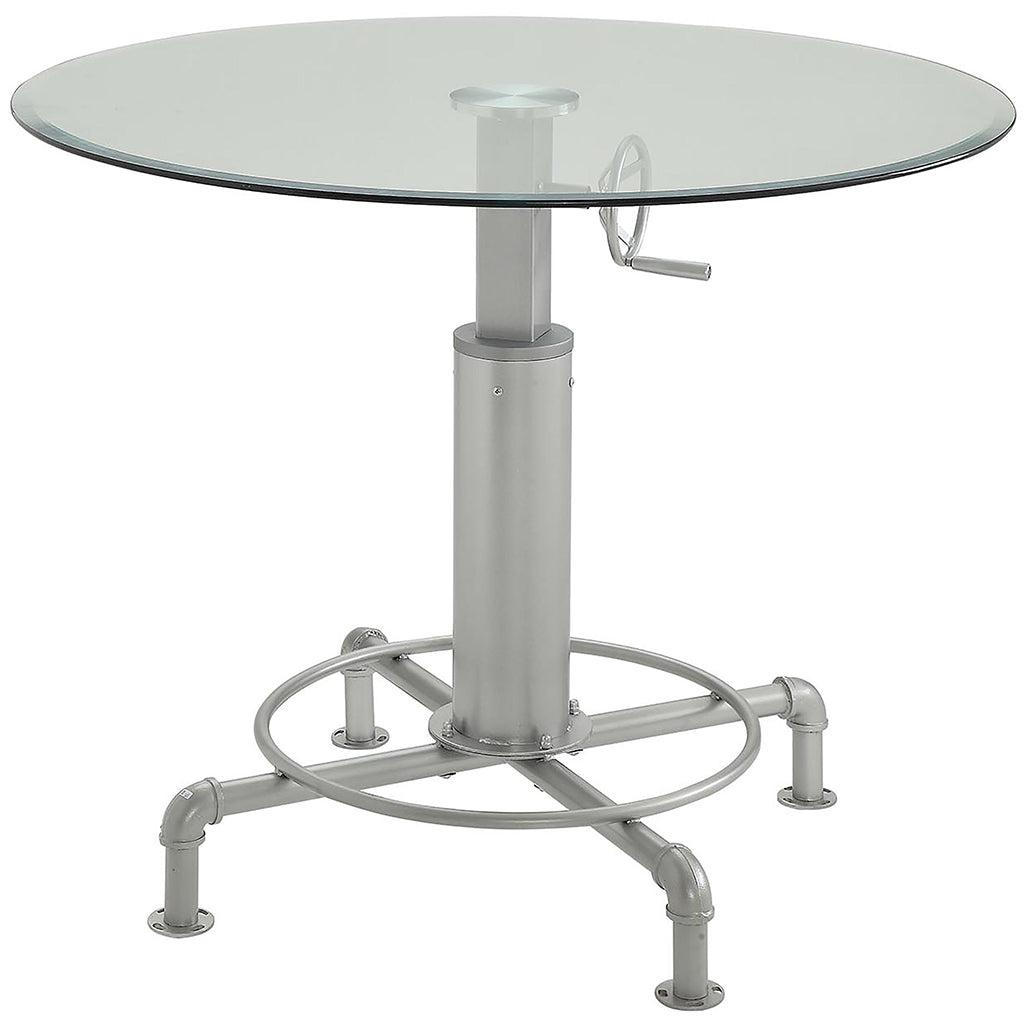 45" Conrad | Adjustable Glass Table, 4 Seater, IDF-3378RT