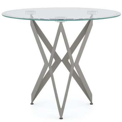 24" Staneri | Champagne End Table Glass Top, IDF-4377E